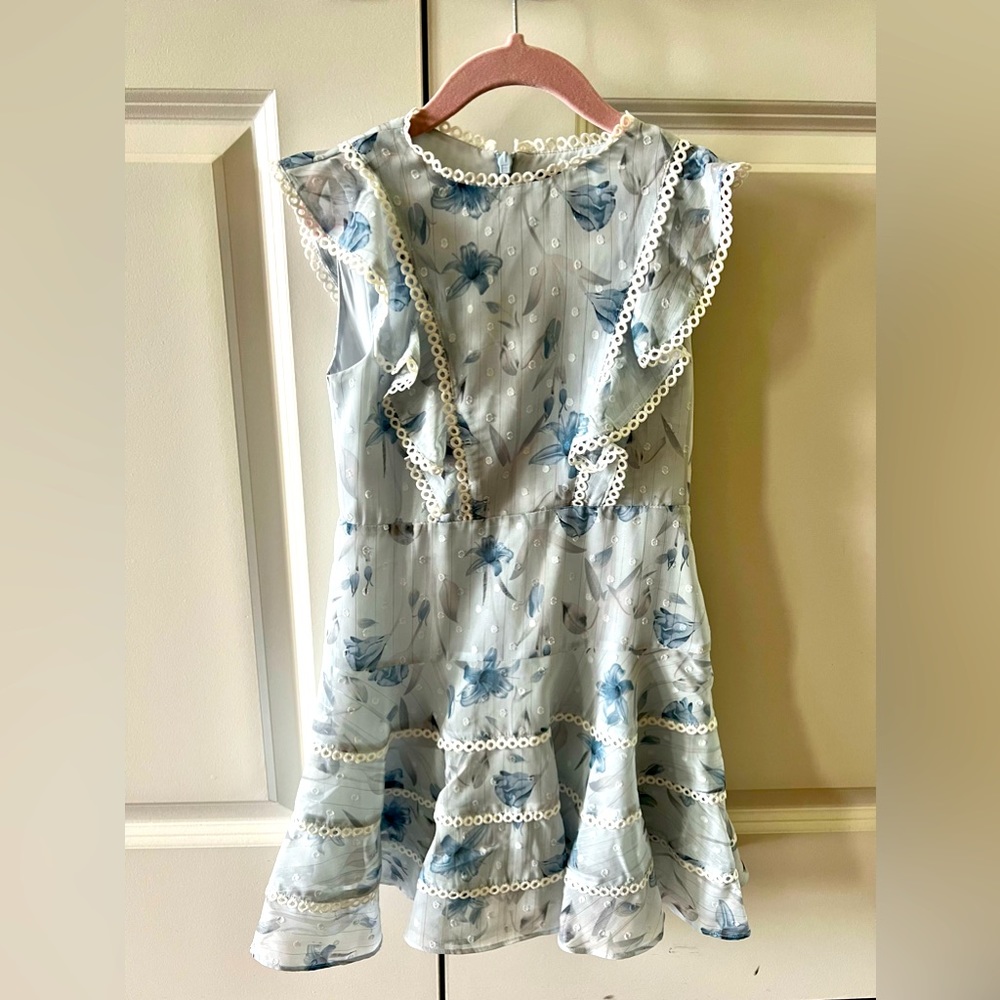 Bardot Junior Sadie Trim Dress in Blue Lily Size 5